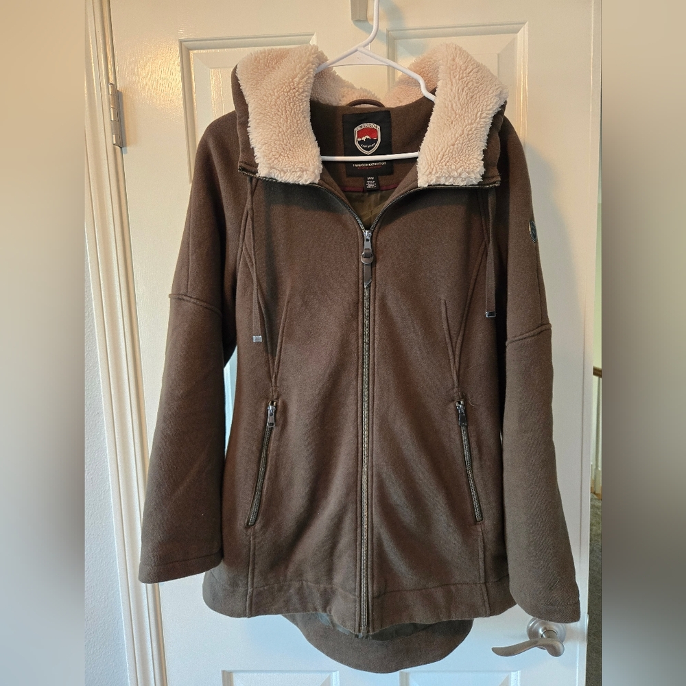 Madison Chocolate Teddy Jacket with Sherpa Lining